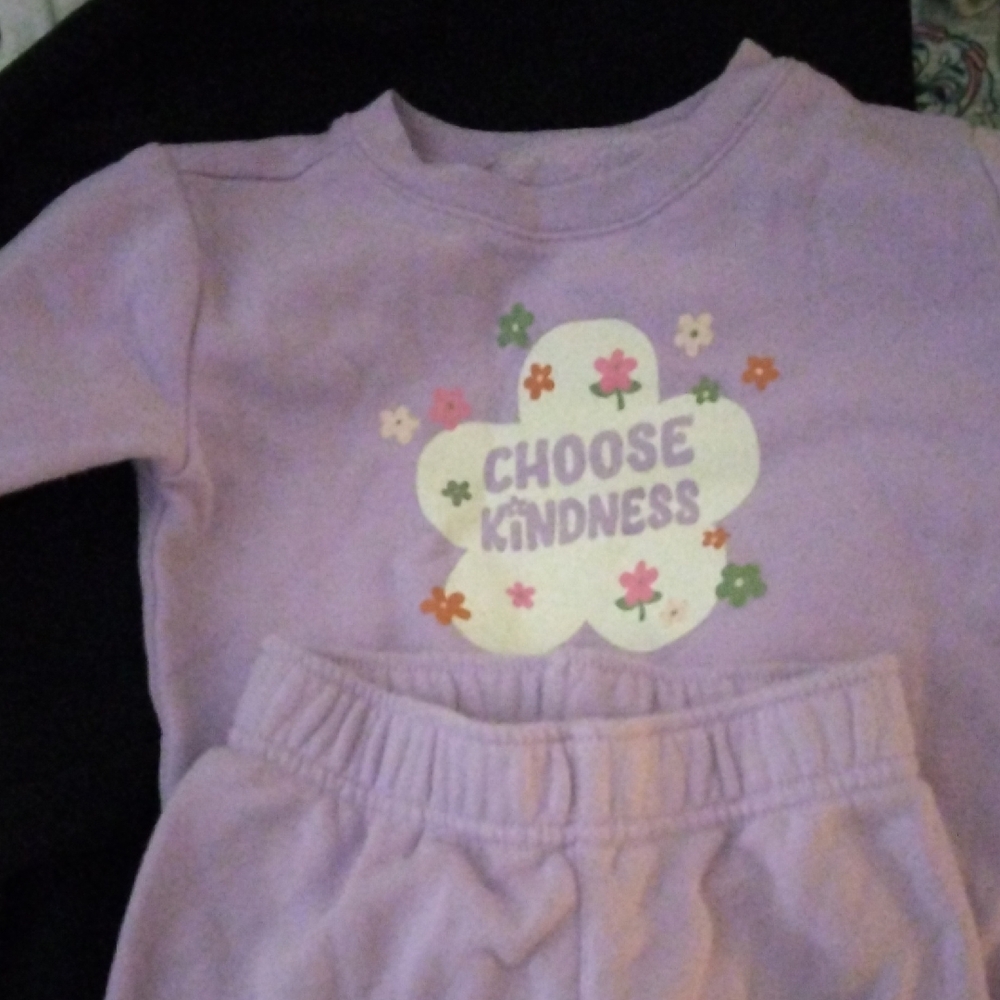 Garanimals Purple 'Choose Kindness' Floral Set